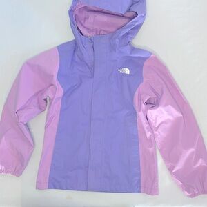 Girls NorthFace rain jacket Purple and Pink Size 7/8 Small.